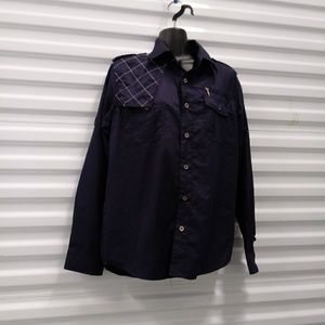 Fitshop Mens Rolk Sleeve Button Up Shirt Size L